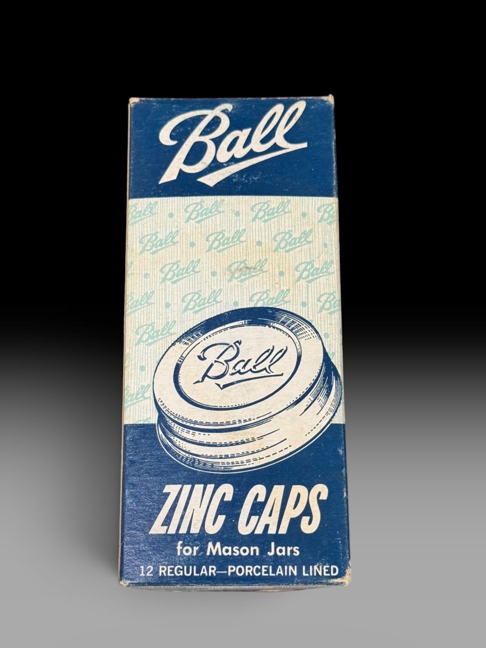 Ball Zinc Caps for Mason Jars - Blue and White